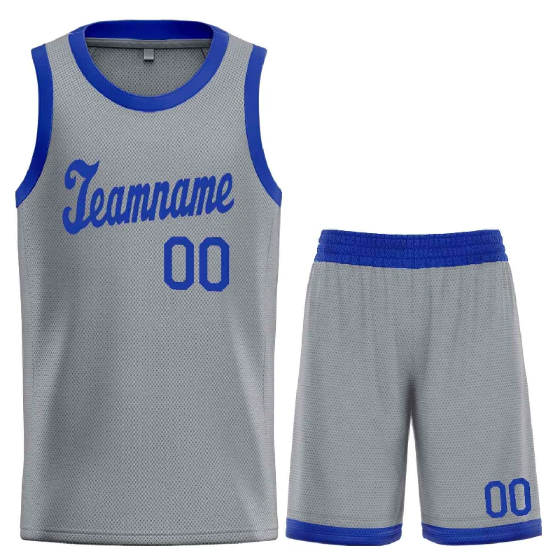 Basketball jerseys bold-design -Custom Dark Gray Royal Classic Sets Sports Uniform Basketball Jersey