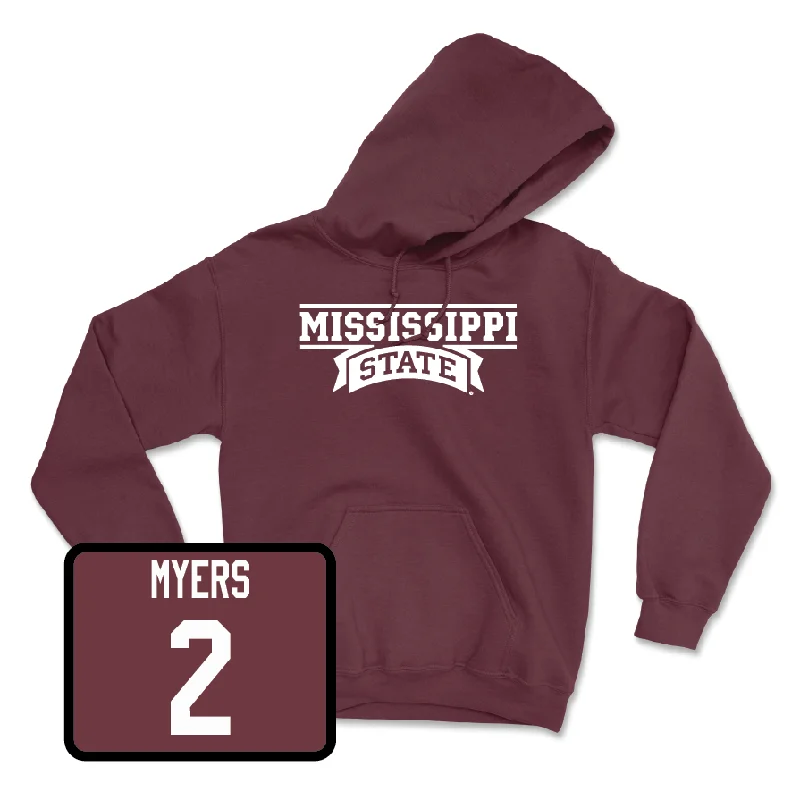 Men's basketball hoodie quick-dry tech -Maroon Men's Basketball Team Hoodie - Adrian Myers