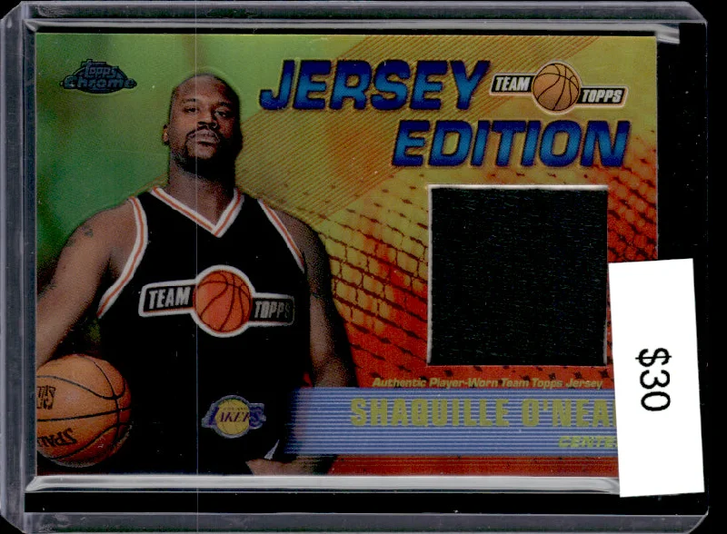 Basketball jerseys pro-design -2002 Topps Chrome #TT-SO Shaquille O'Neal jersey patch Team Topps Jerseys