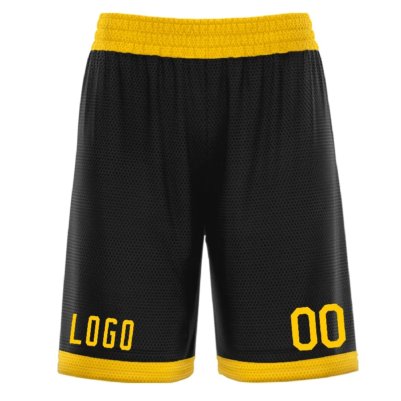 Men's basketball shorts value kit -Custom Black Yellow Basketball Shorts