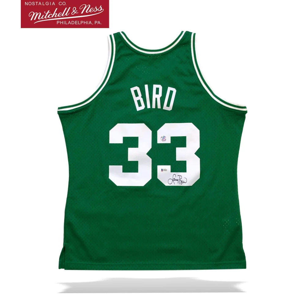 Basketball jerseys lightweight-fit -Larry Bird Signed Mitchell & Ness Boston Celtics Jersey Player Holo BAS COA Autograph