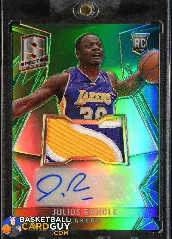 Basketball jerseys vintage-design -Julius Randle 2014-15 Panini Spectra Rookie Jersey Autographs Prizms Green RPA RC #/5