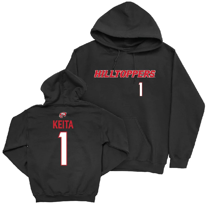 Men's basketball hoodie snug fit -WKU Men's Basketball Black Hilltoppers Hoodie   - Blaise Keita