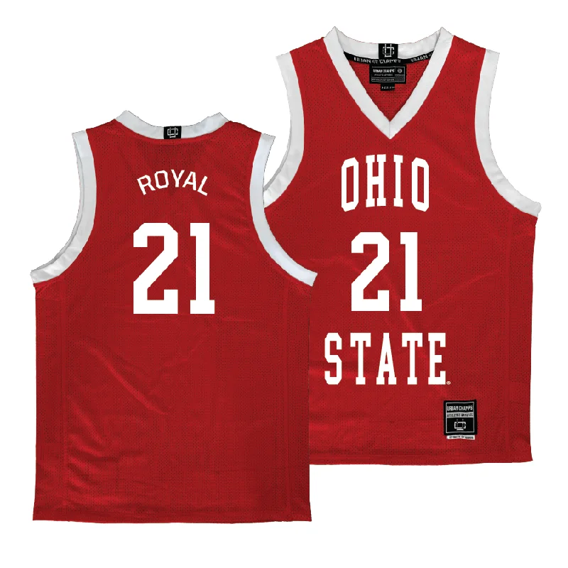 Basketball jerseys modern-comfort -Ohio State Men's Red Basketball Jersey - Devin Royal