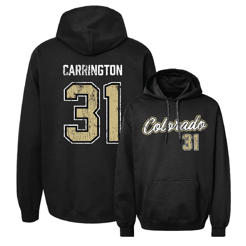 Men's basketball hoodie performance apparel -Men's Basketball Black Script Hoodie - Harrison Carrington