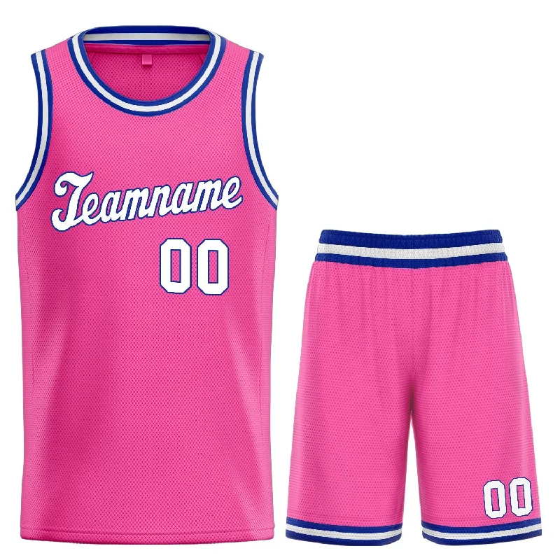 Basketball jerseys retro-performance -Custom Pink Blue Classic Sets Basketball Jersey