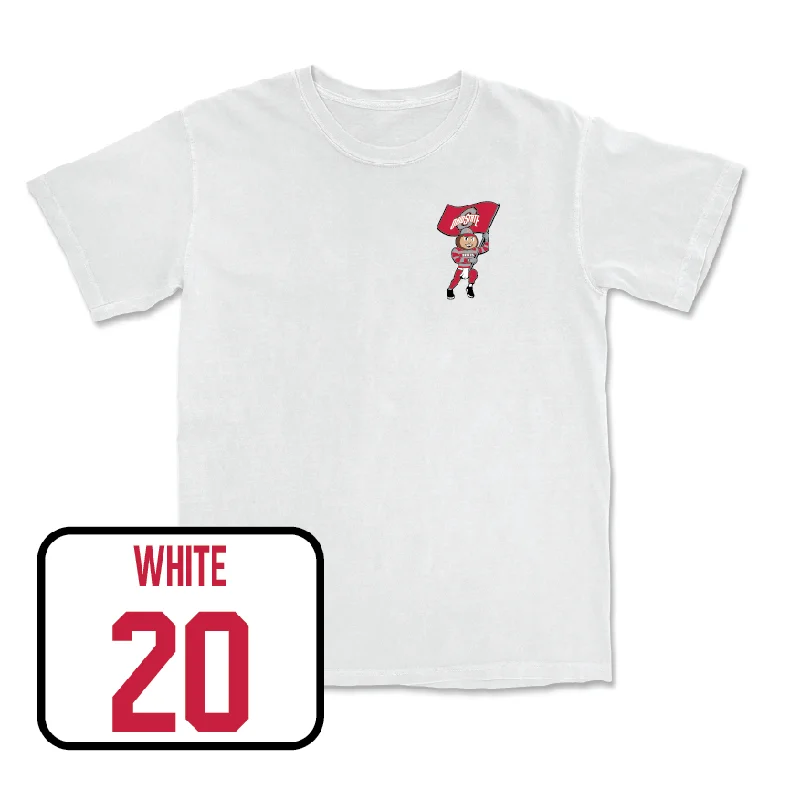 Men's basketball T-shirts team-design -Men's Basketball White Brutus Comfort Colors Tee  - Colin White