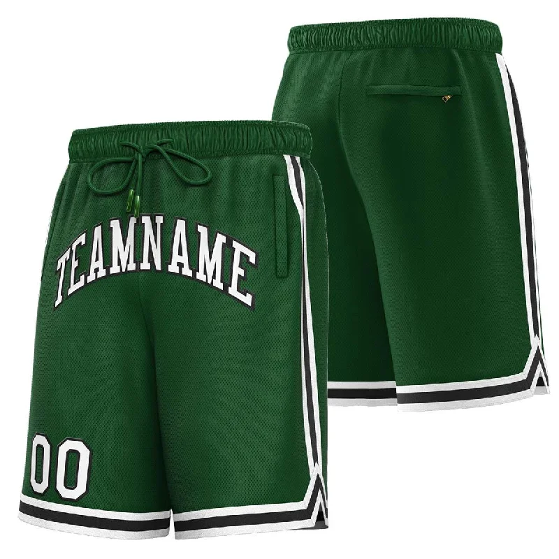 Men's basketball shorts light bundle -Custom Green White-Black Sport Basketball Shorts