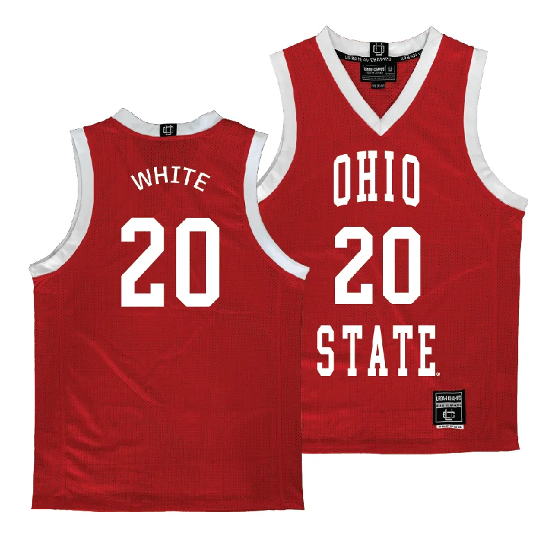 Basketball jerseys durable-play -Ohio State Men's Red Basketball Jersey  - Colin White