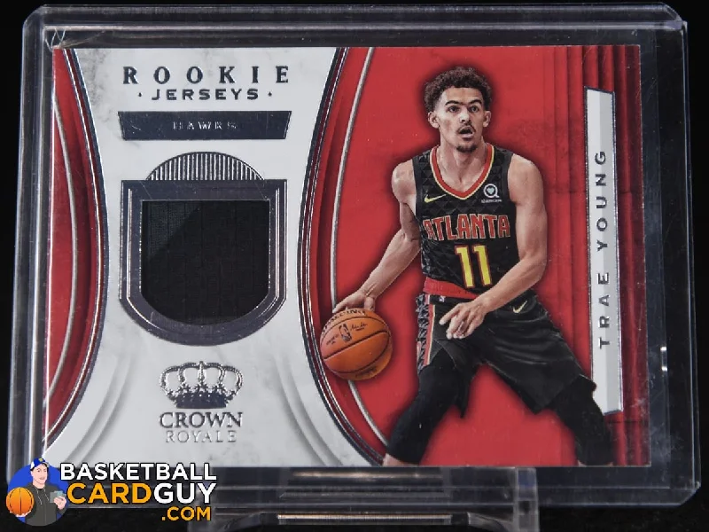 Basketball jerseys sustainable -Trae Young 2018-19 Crown Royale Rookie Jerseys #38 RC