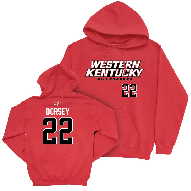 Men's basketball hoodie sport offer -WKU Men's Basketball Red Sideline Hoodie - Jaylen Dorsey | #22