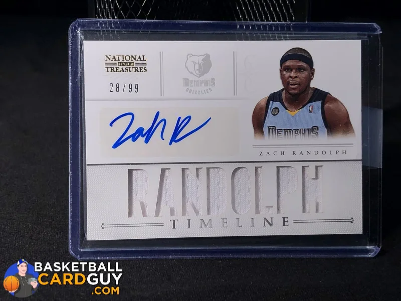 Basketball jerseys neon -Zach Randolph Timeline Autograph Jersey 28/99 (Light Jersey)