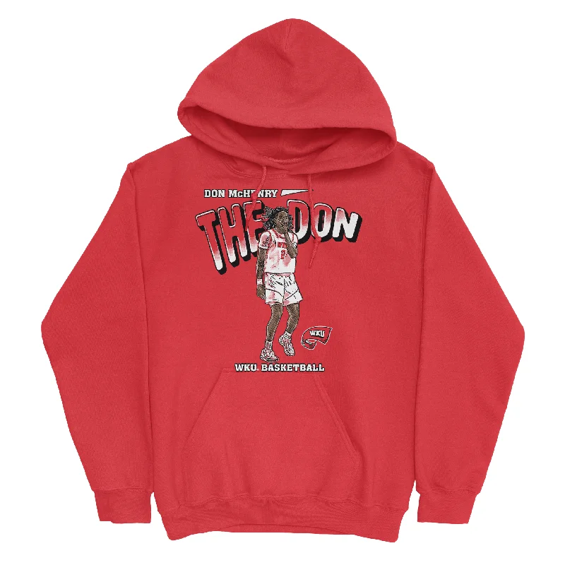 Men's basketball hoodie comfort fit -EXCLUSIVE RELEASE - Don McHenry Illustrated Hoodie in Red