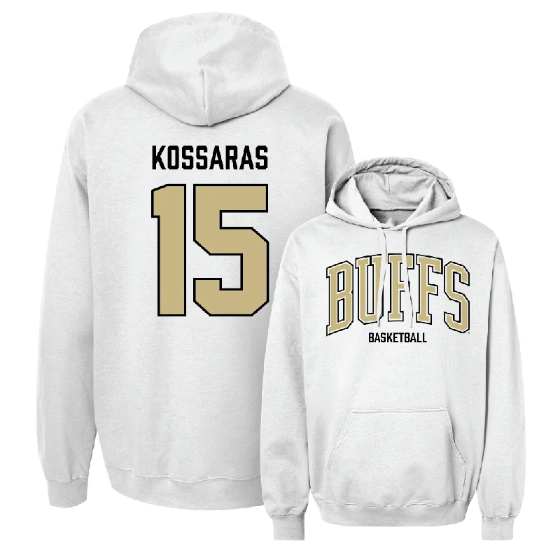 Men's basketball hoodie trendy kit -Men's Basketball White Arch Hoodie  - Felix Kossaras