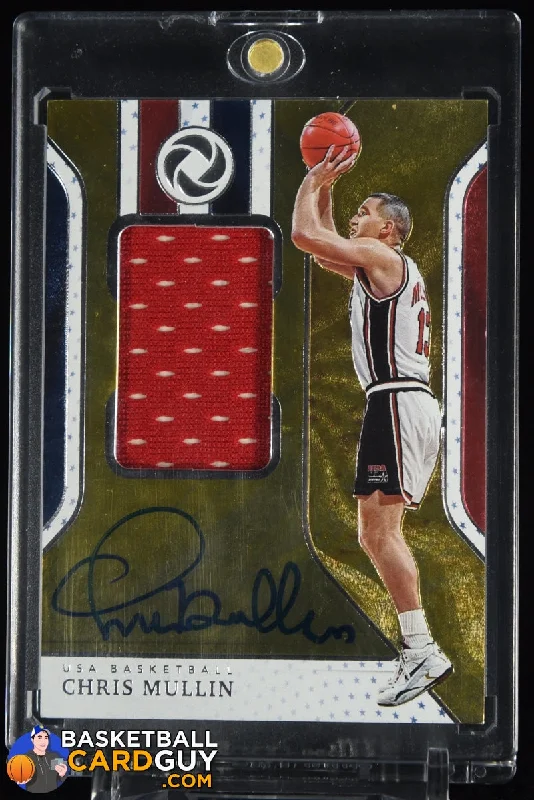 Basketball jerseys stylish-style -Chris Mullin 2018-19 Panini Opulence Gold Medal Jersey Autographs #/79