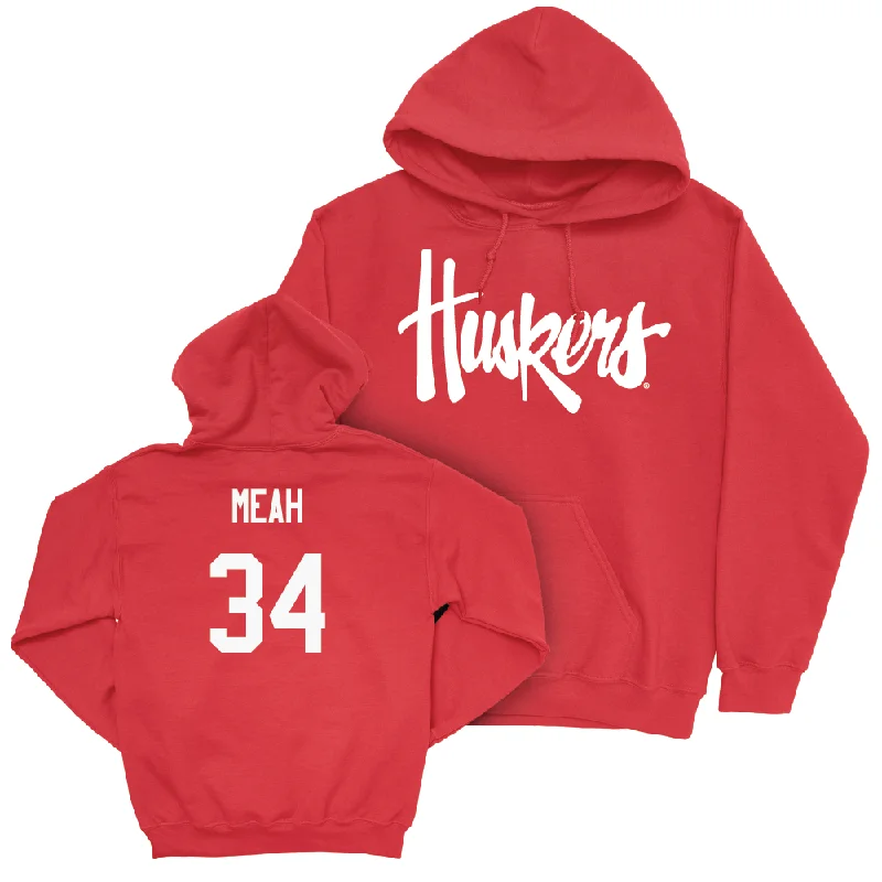 Men's basketball hoodie quality ensemble -Red Men's Basketball Huskers Hoodie  - Braxton Meah