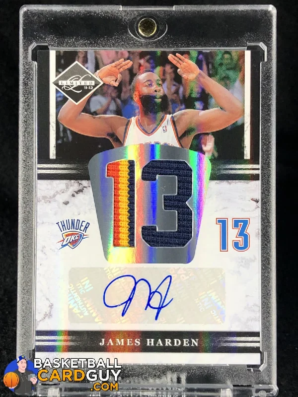 Basketball jerseys stylish-design -James Harden 2011-12 Limited Jumbo Jersey Numbers Signatures Prime #/25