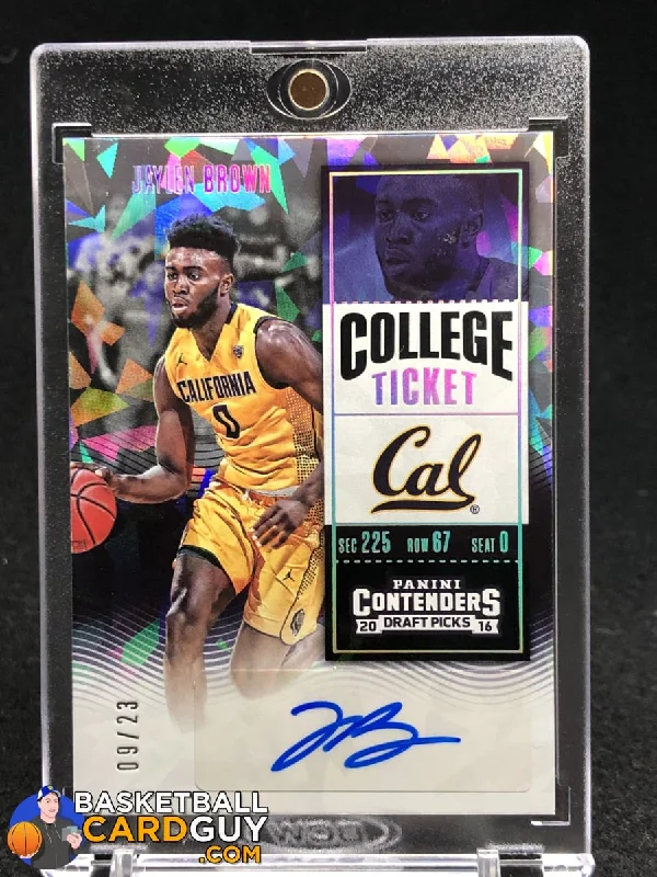 Basketball jerseys breathable-fit -Jaylen Brown 2016-17 Panini Contenders Draft Picks Cracked Ice Ticket AU/Yellow Jersey #/23