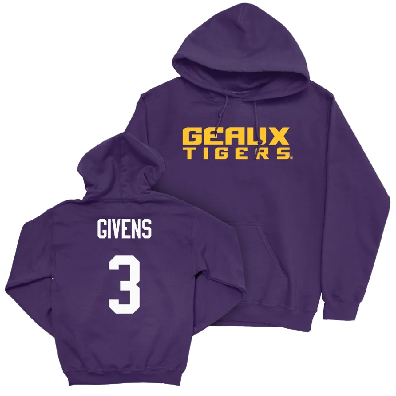 Men's basketball hoodie sport sale -Men's Basketball Purple Geaux Hoodie  - Curtis Givens