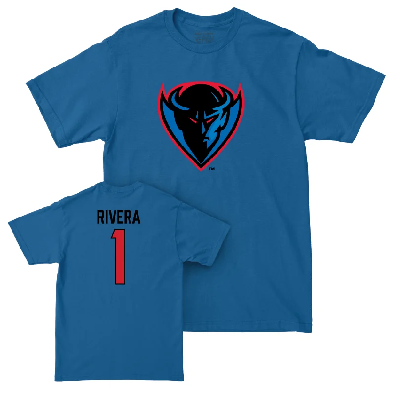 Men's basketball T-shirts retro-play -DePaul Men's Basketball Royal Legacy Tee - Isaiah Rivera | #1