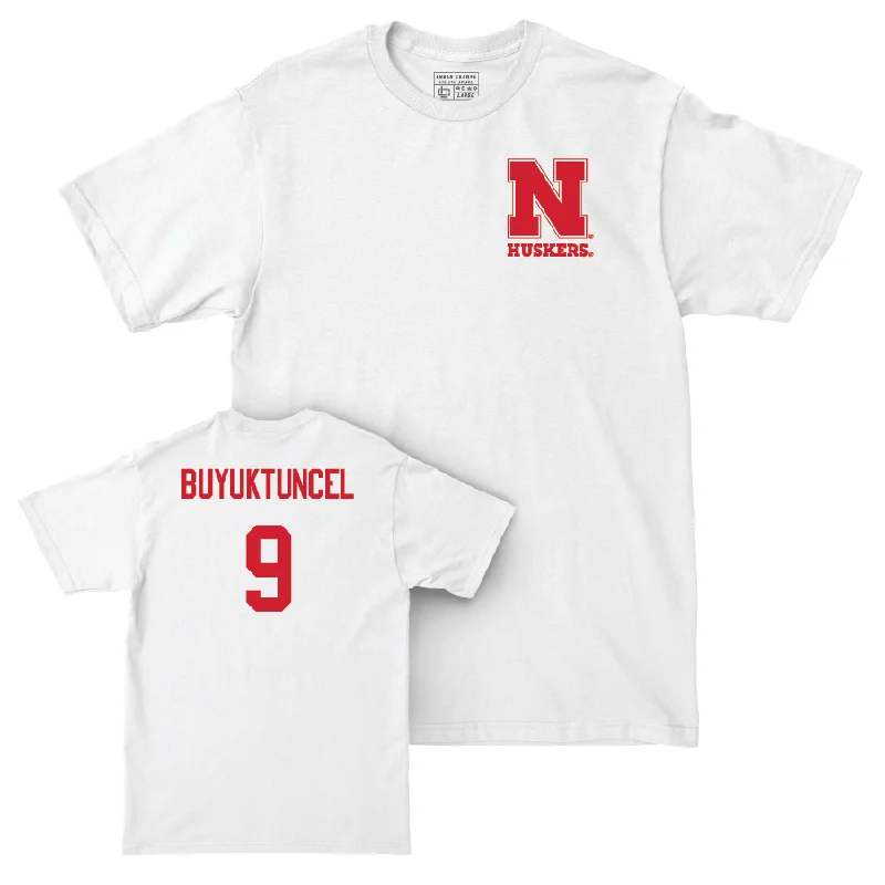 Men's basketball T-shirts branded -Men's Basketball White Comfort Colors Tee  - Berke Buyuktuncel