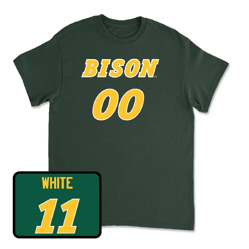 Men's basketball T-shirts vintage-fit -Green Men's Basketball Player Tee - Jacari White