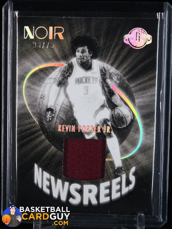 Basketball jerseys quick-release -Kevin Porter Jr. 2021-22 Panini Noir Newsreels Jerseys #19 #/75