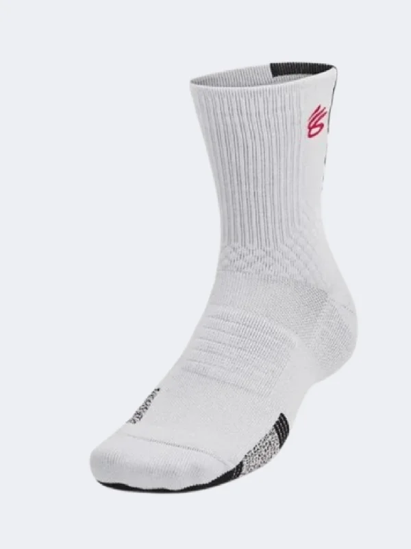 Basketball socks anti-odor -Under Armour Curry Ad Playmaker Unisex Basketball Sock Grey/Black/Red