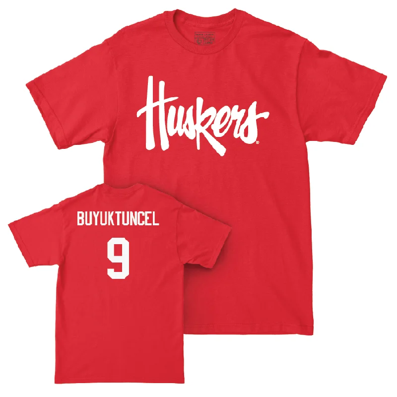 Men's basketball T-shirts affordable -Red Men's Basketball Huskers Tee  - Berke Buyuktuncel