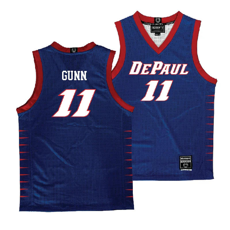 Basketball jerseys vintage-retro -DePaul Men's Royal Basketball Jersey  - CJ Gunn