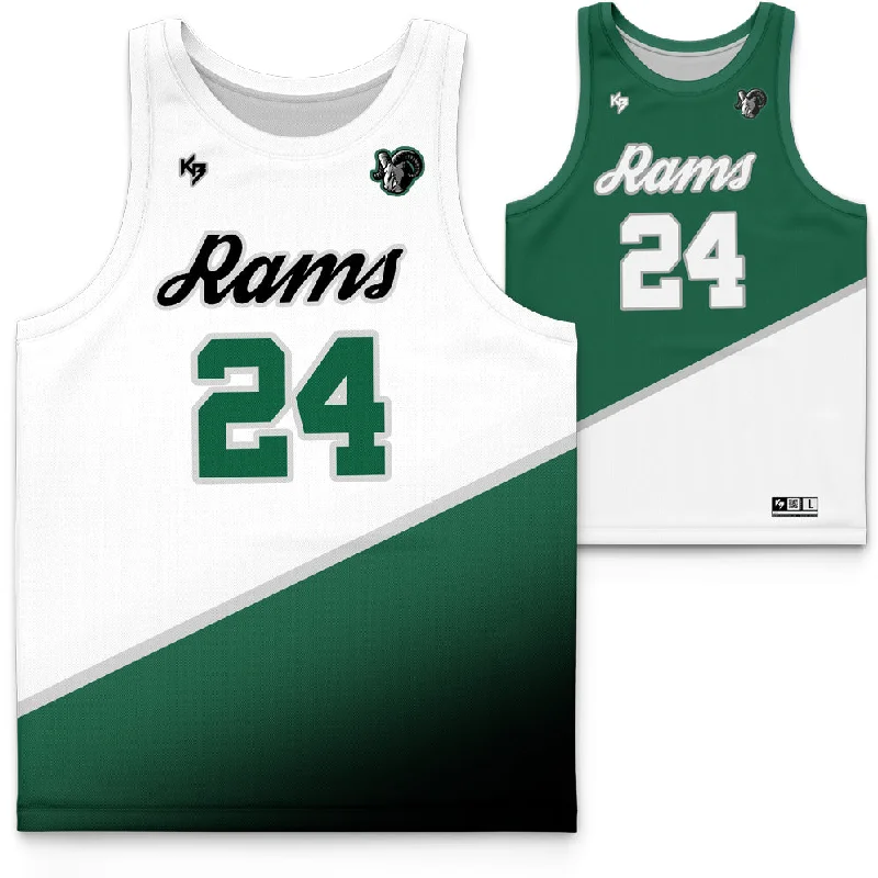 Basketball jerseys retro-vintage -Rams Reversible Custom Basketball Jersey