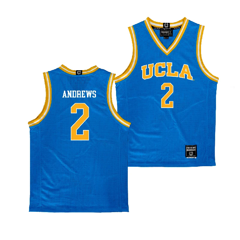 Basketball jerseys training -UCLA Men's Basketball Blue Jersey - Dylan Andrews