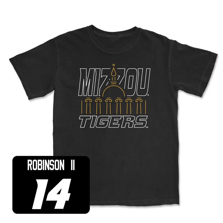 Men's basketball T-shirts blue -Men's Basketball Black Columns Tee - Anthony Robinson II