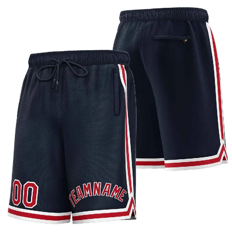 Men's basketball shorts player ensemble -Custom Navy Maroon-White Sport Basketball Shorts