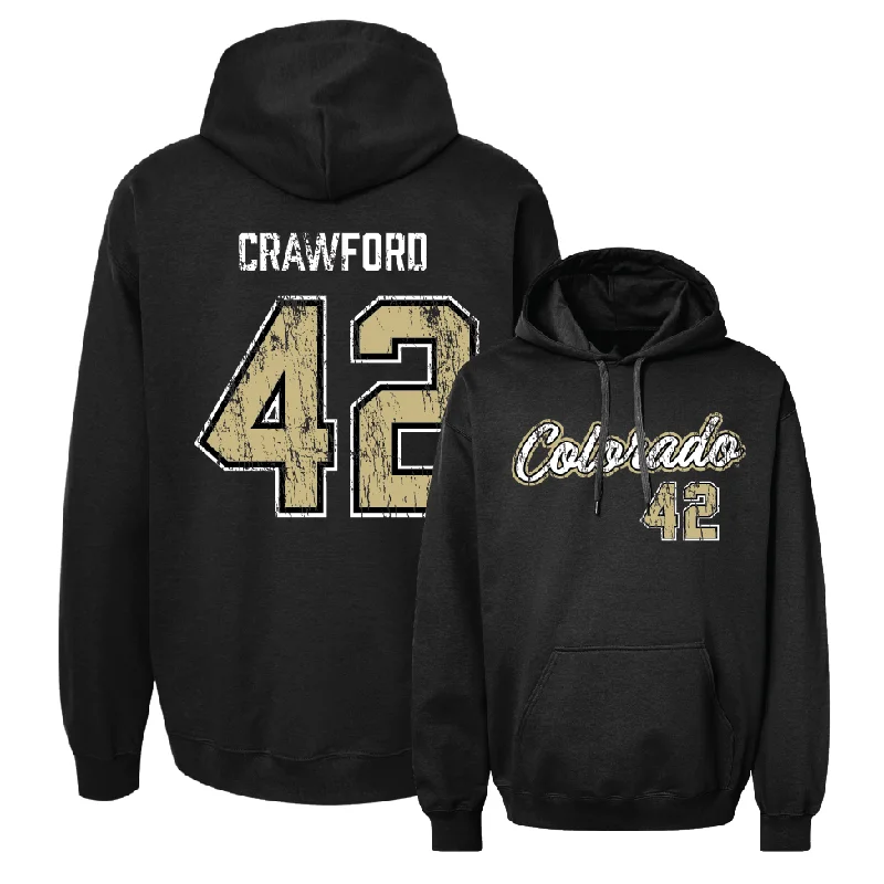 Men's basketball hoodie affordable apparel -Men's Basketball Black Script Hoodie  - Andrew Crawford