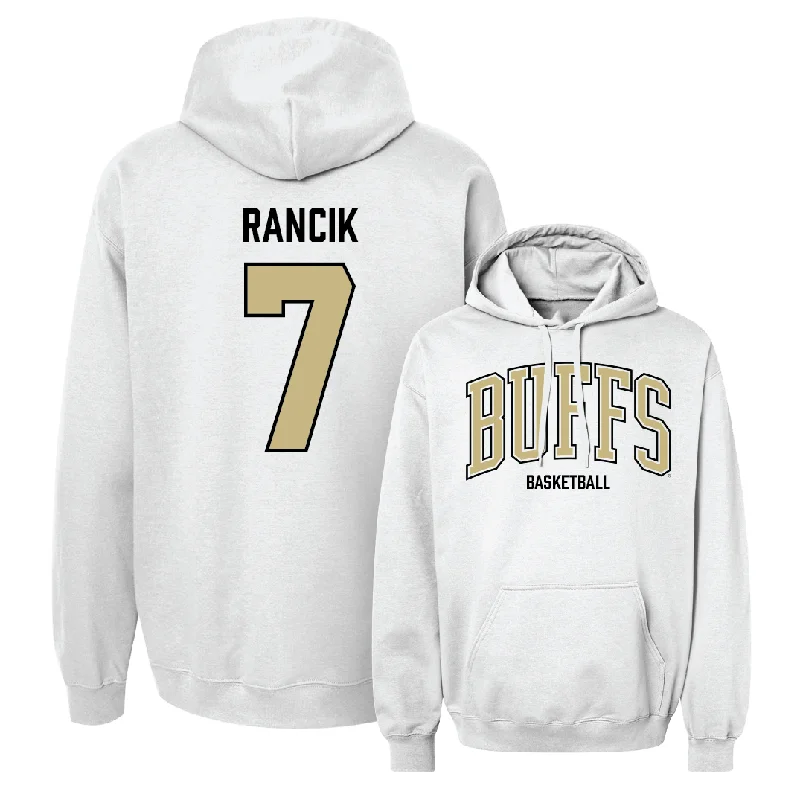 Men's basketball hoodie sport apparel -Men's Basketball White Arch Hoodie  - Sebastian Rancik