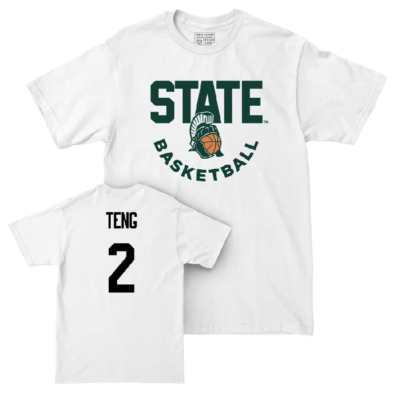 Men's basketball T-shirts pro-season -Men's Basketball White Helmet Comfort Colors Tee   - Kur Teng