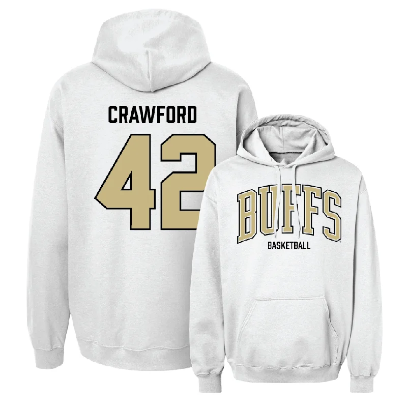 Men's basketball hoodie pro kit -Men's Basketball White Arch Hoodie  - Andrew Crawford