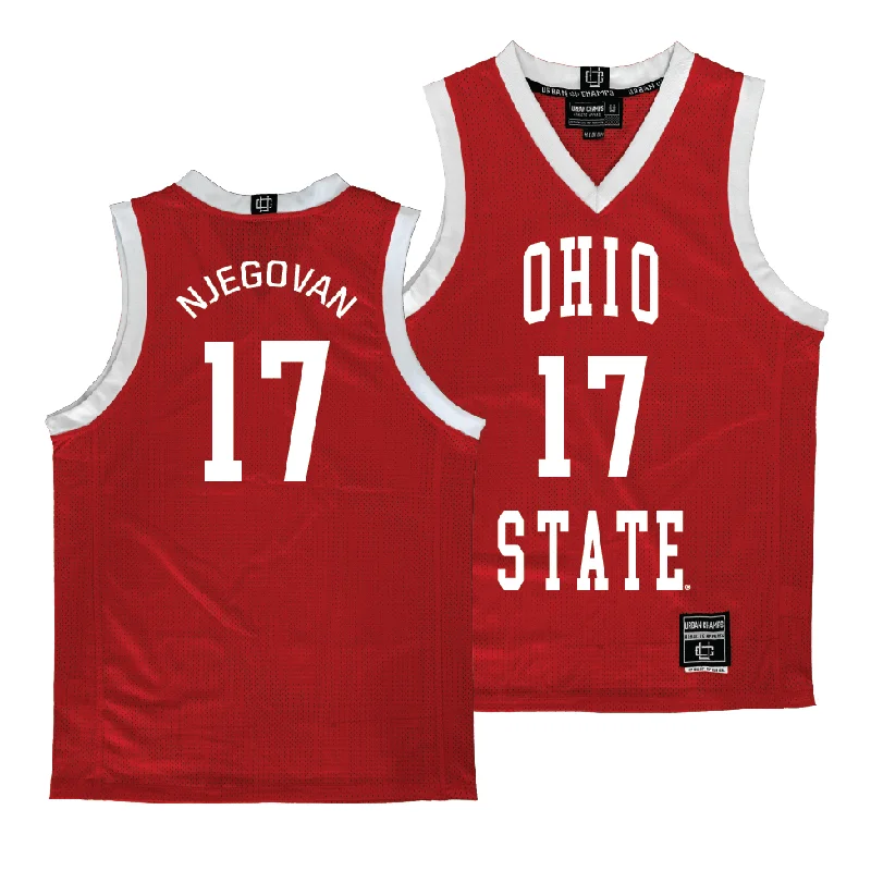 Basketball jerseys modern-court -Ohio State Men's Red Basketball Jersey  - Ivan Njegovan