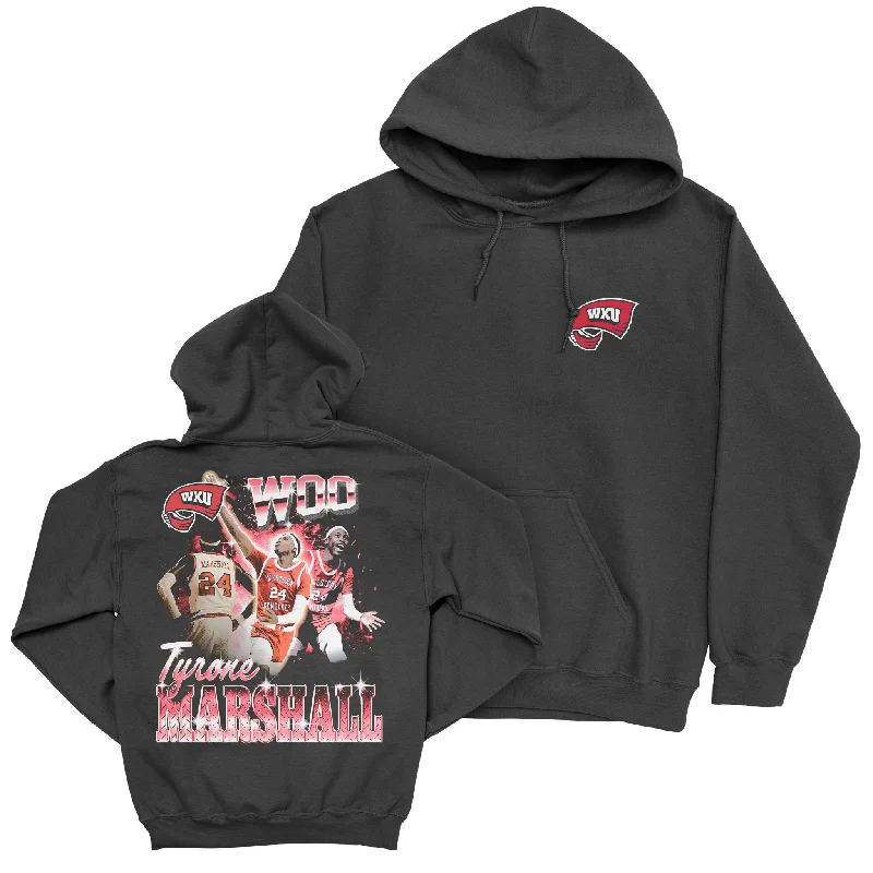 Men's basketball hoodie striking look -EXCLUSIVE RELEASE: Tyrone Marshall 90s Black Hoodie