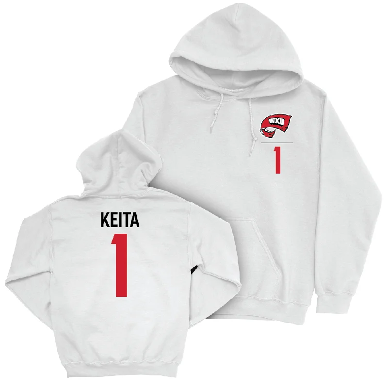 Men's basketball hoodie mass purchase -WKU Men's Basketball White Logo Hoodie   - Blaise Keita