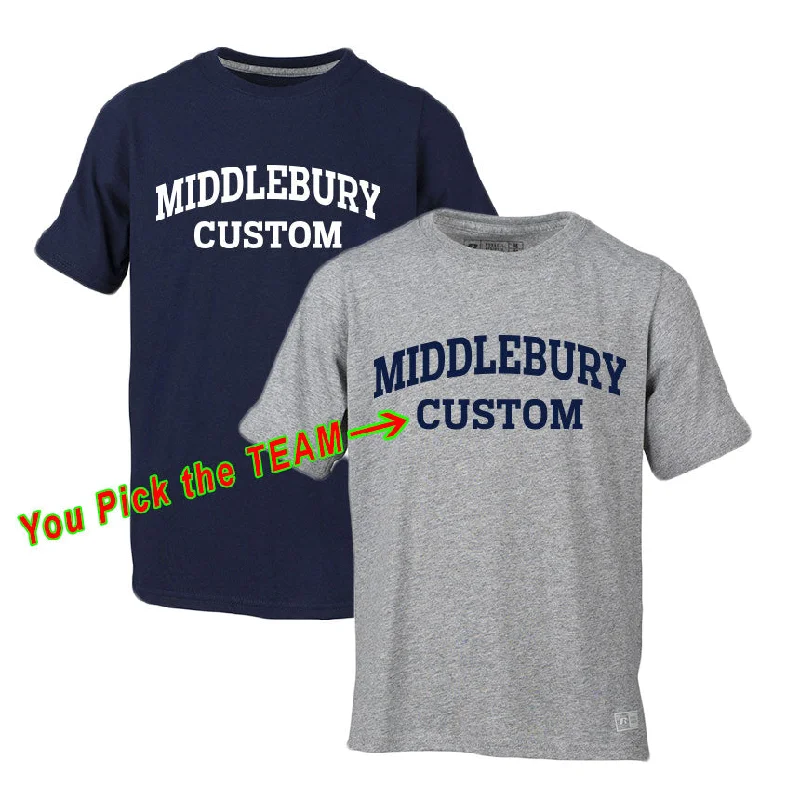 Men's basketball T-shirts durable-season -CUSTOM Youth Middlebury TEAM T-Shirt