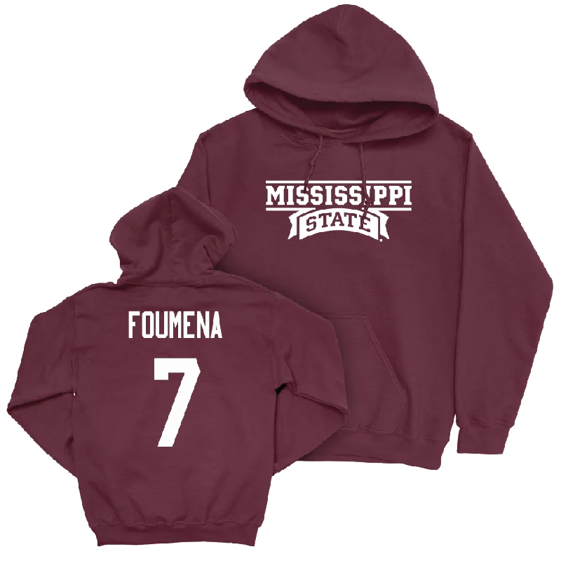 Men's basketball hoodie custom artwork -Maroon Men's Basketball Team Hoodie  - Jeremy Foumena