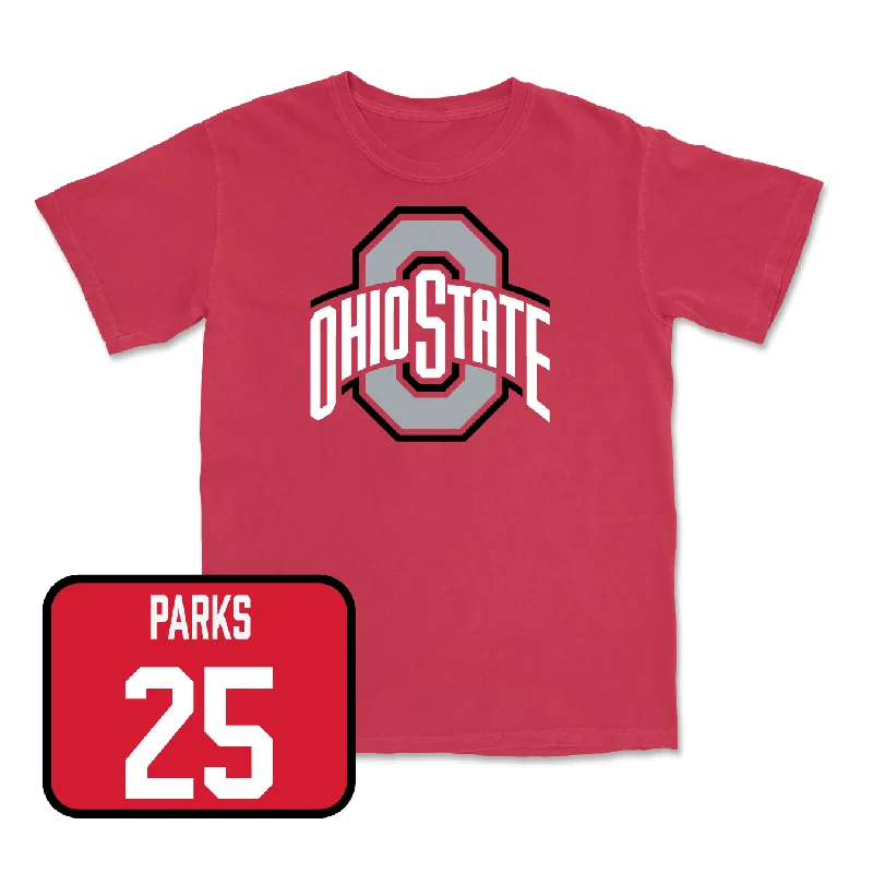 Men's basketball T-shirts team-stretch -Red Men's Basketball Team Tee - Evan Mahaffey