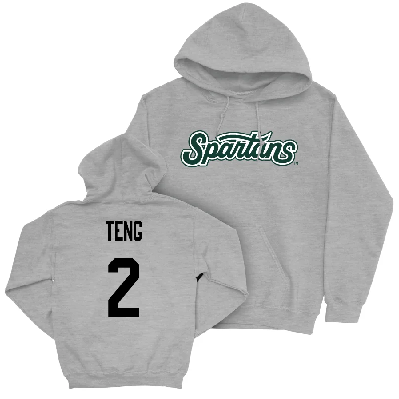 Men's basketball hoodie elite comfort -Sport Grey Men's Basketball Script Hoodie   - Kur Teng