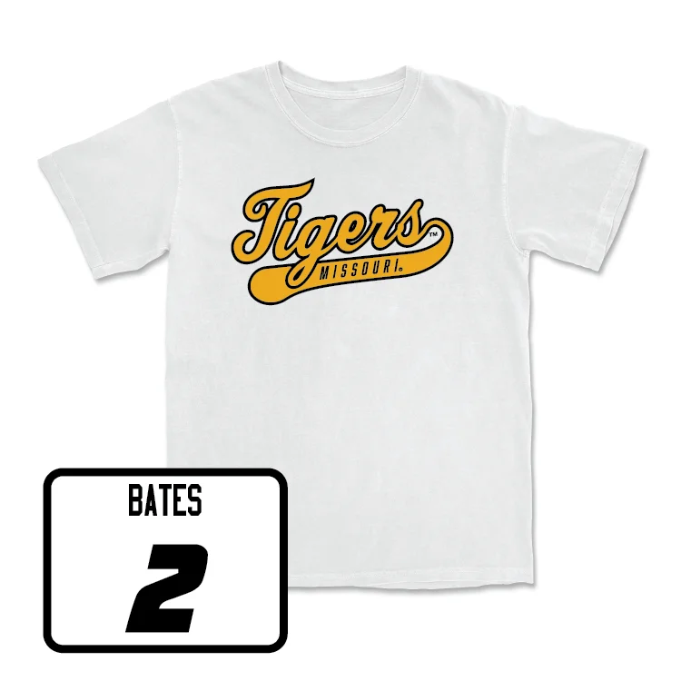 Men's basketball T-shirts team-retro -Men's Basketball White Script Comfort Colors Tee - Tamar Bates