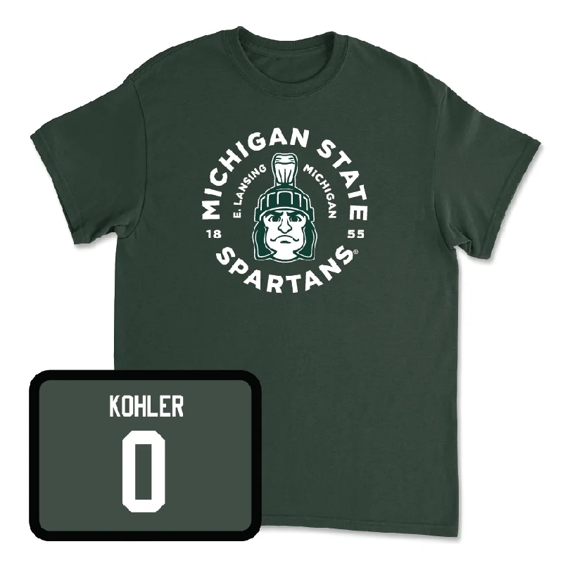 Men's basketball T-shirts retro-modern -Green Men's Basketball East Lansing Tee - Jaxon Kohler