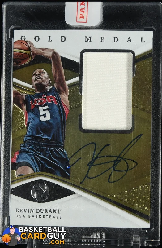 Basketball jerseys performance-fit -Kevin Durant 2019-20 Panini Opulence Gold Medal Jersey Autographs #/79