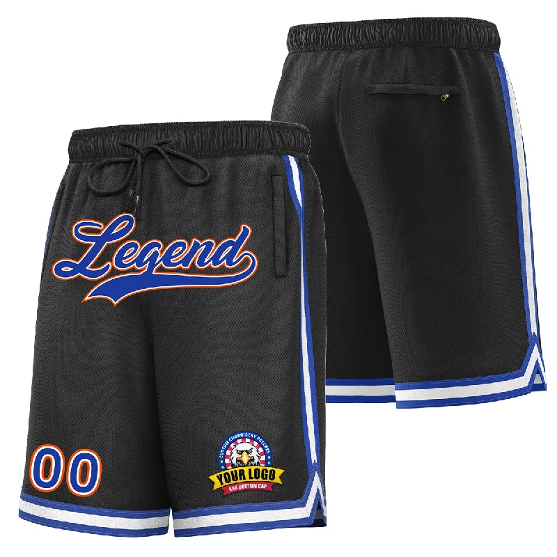 Men's basketball shorts exclusive series -Custom Black Royal-White Basketball Shorts