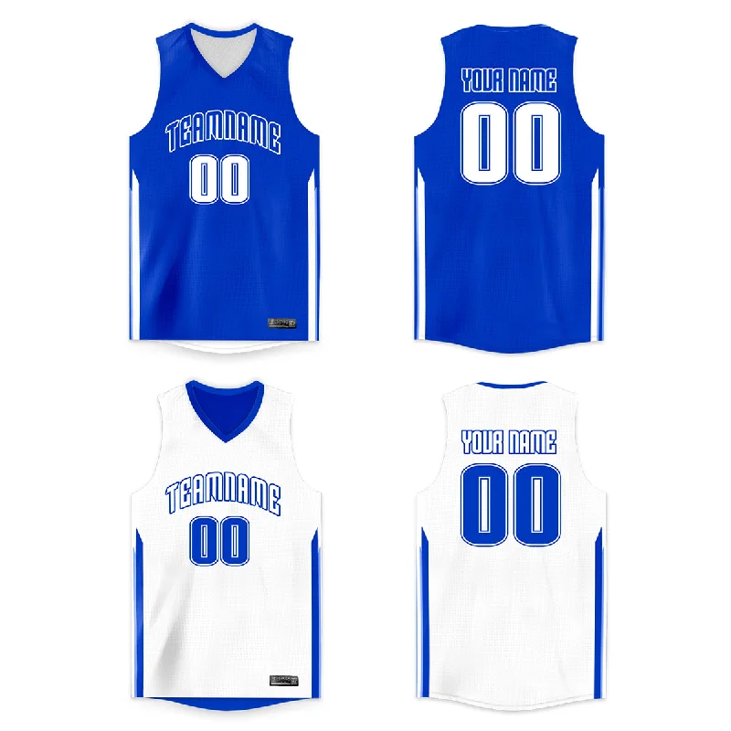 Basketball jerseys soft -Custom Royal Blue Double Side Tops Basketball Jersey